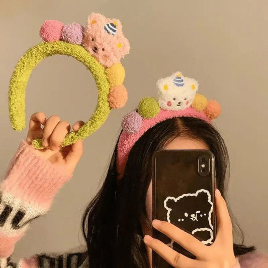Cute Cartoon Plush Bear Hairband - itzy bitsy