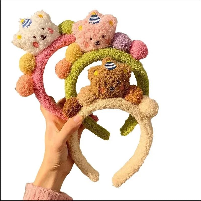 Cute Cartoon Plush Bear Hairband - itzy bitsy