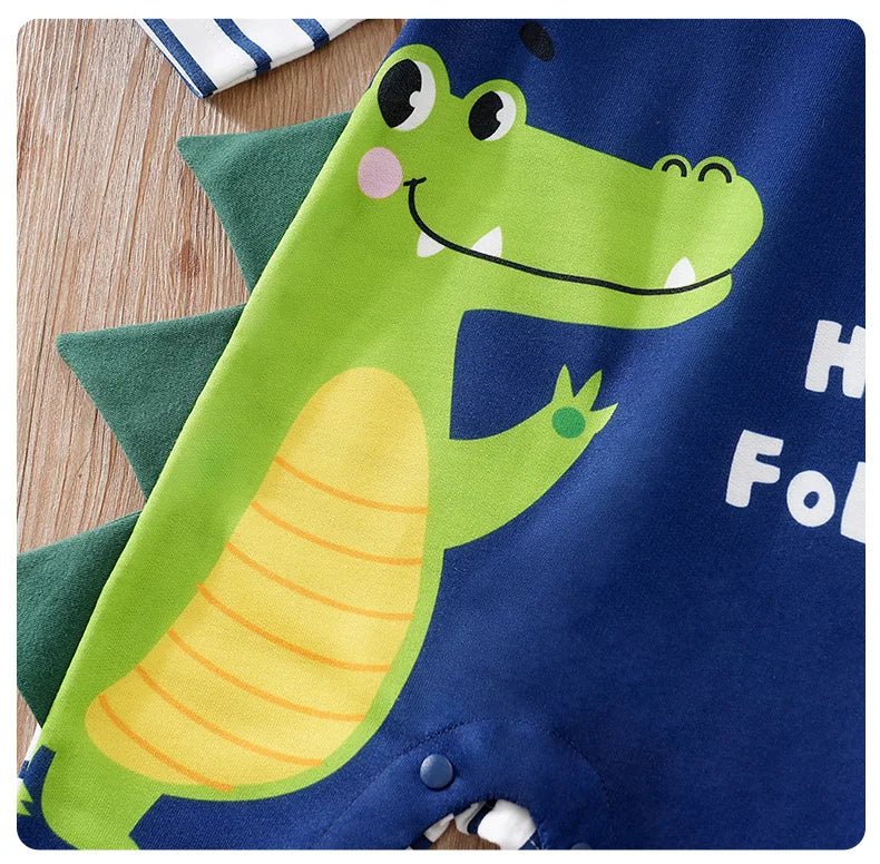 Cute Crocodile Comfortable Round Neck Jumpsuit - itzy bitsy