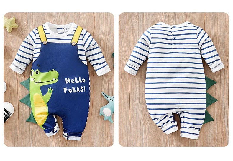 Cute Crocodile Comfortable Round Neck Jumpsuit - itzy bitsy