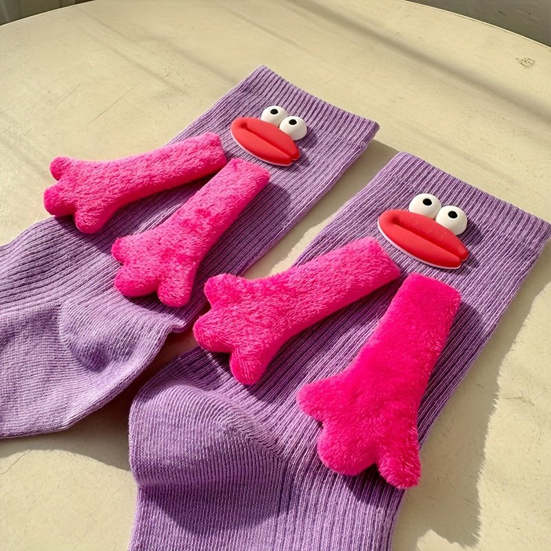 Cute & Funny Hand Mid Tube Socks - itzy bitsy