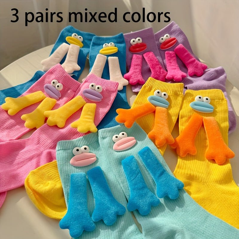 Cute & Funny Hand Mid Tube Socks - itzy bitsy