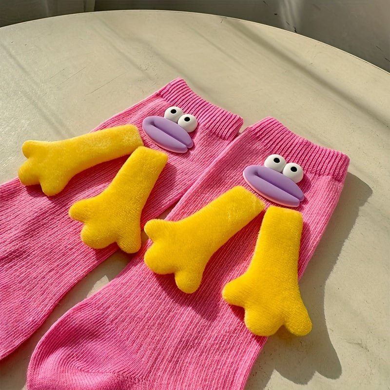Cute & Funny Hand Mid Tube Socks - itzy bitsy