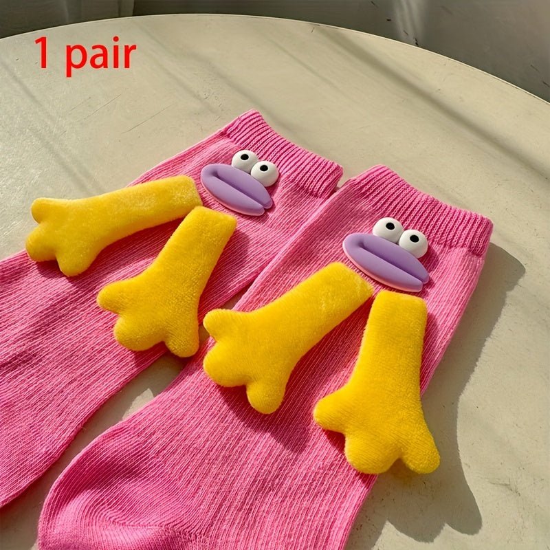 Cute & Funny Hand Mid Tube Socks - itzy bitsy