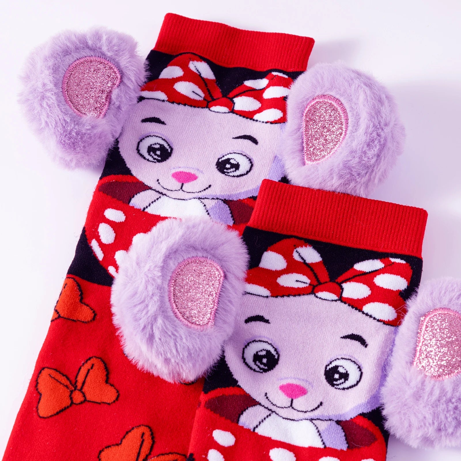Cute Mouse Bow Socks - itzy bitsy