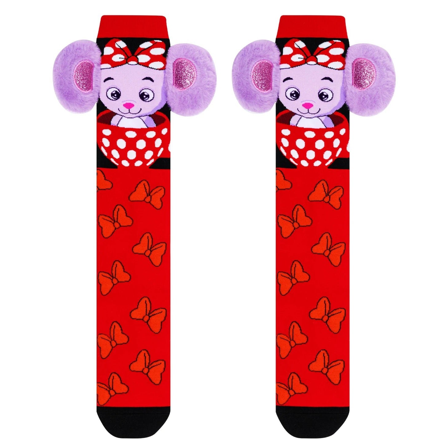 Cute Mouse Bow Socks - itzy bitsy