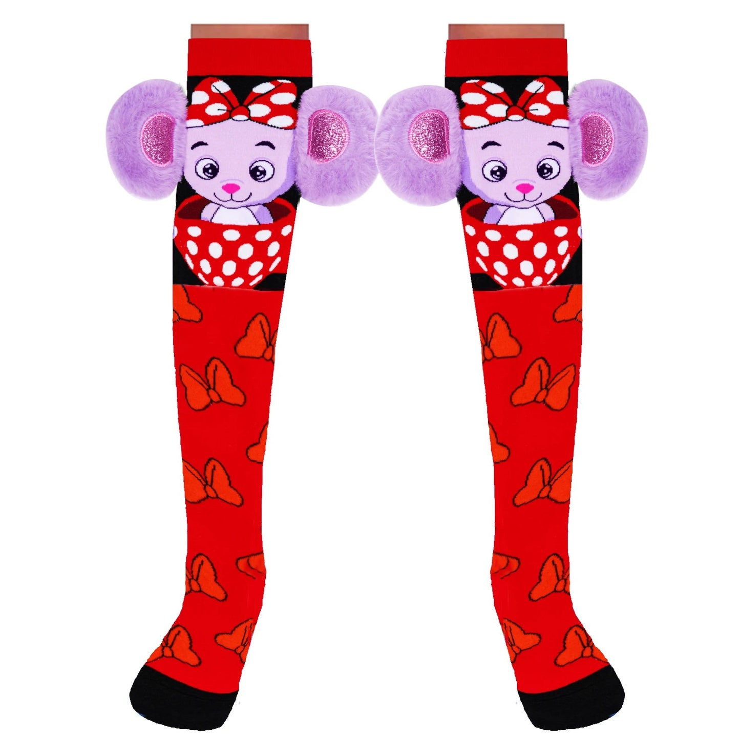 Cute Mouse Bow Socks - itzy bitsy