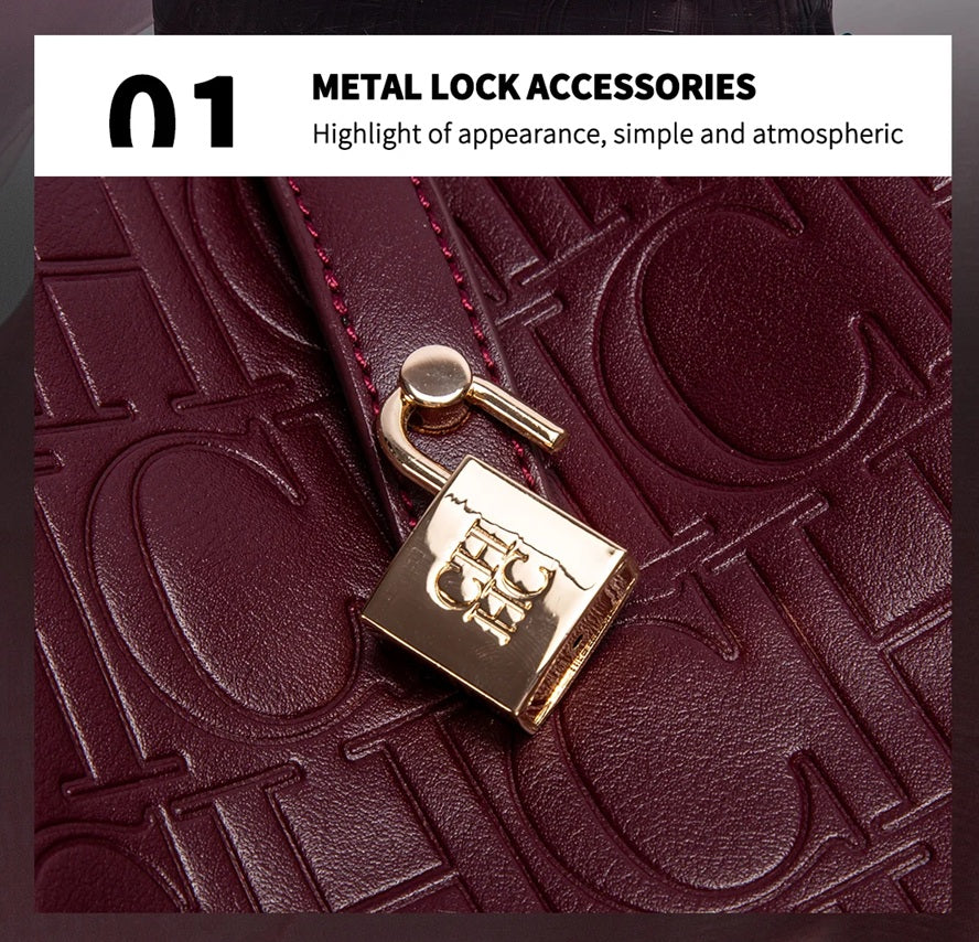 CHCH Women's Matryoshka Locked Hobo Bucket Bag