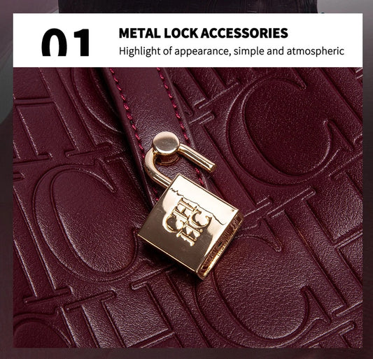 CHCH Women's Matryoshka Locked Hobo Bucket Bag