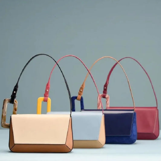 Women's Patchwork Color-Block Shoulder Bag