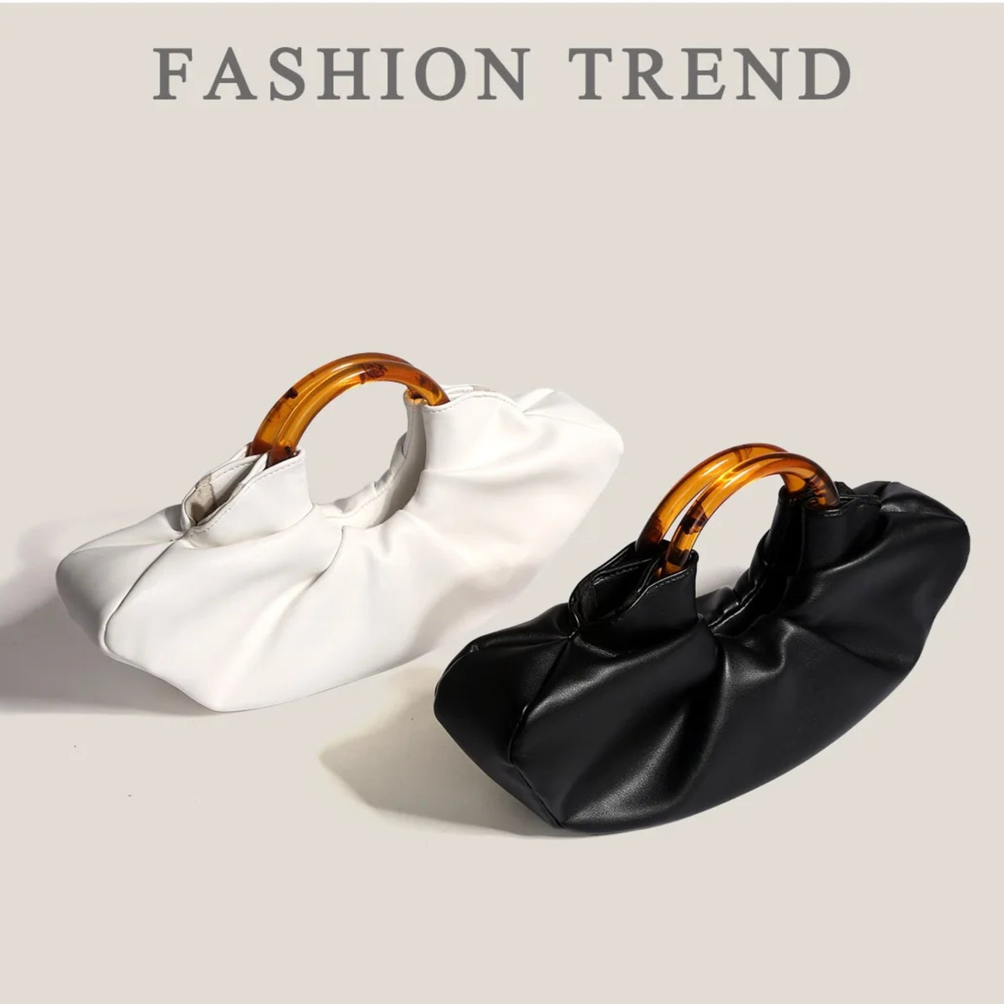 Women's Pleated Clutch Croissant Dumpling Bag