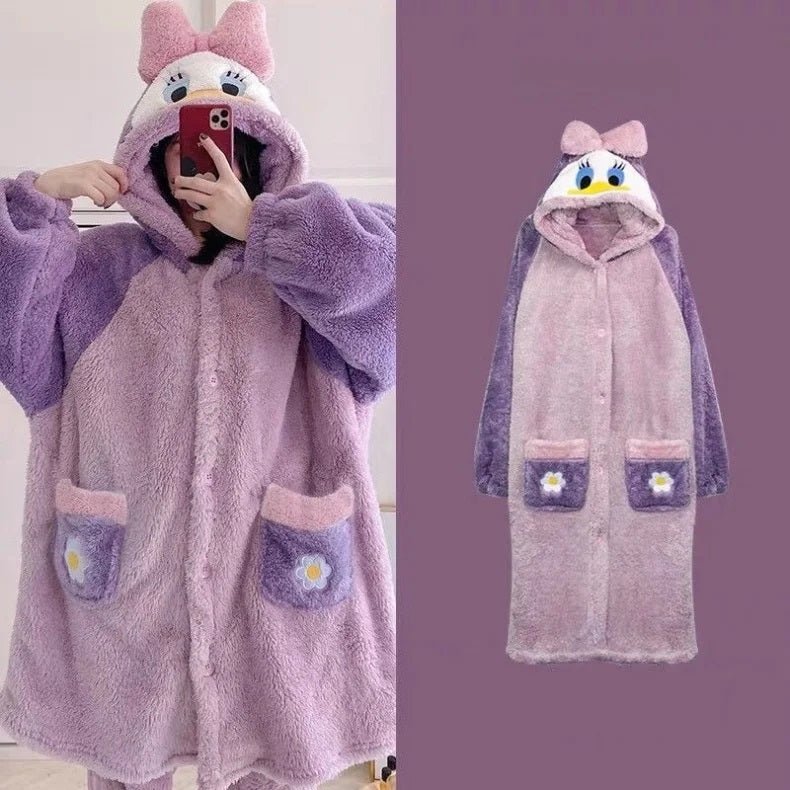 Daisy Coral Fleece Pajamas Robe - itzy bitsy