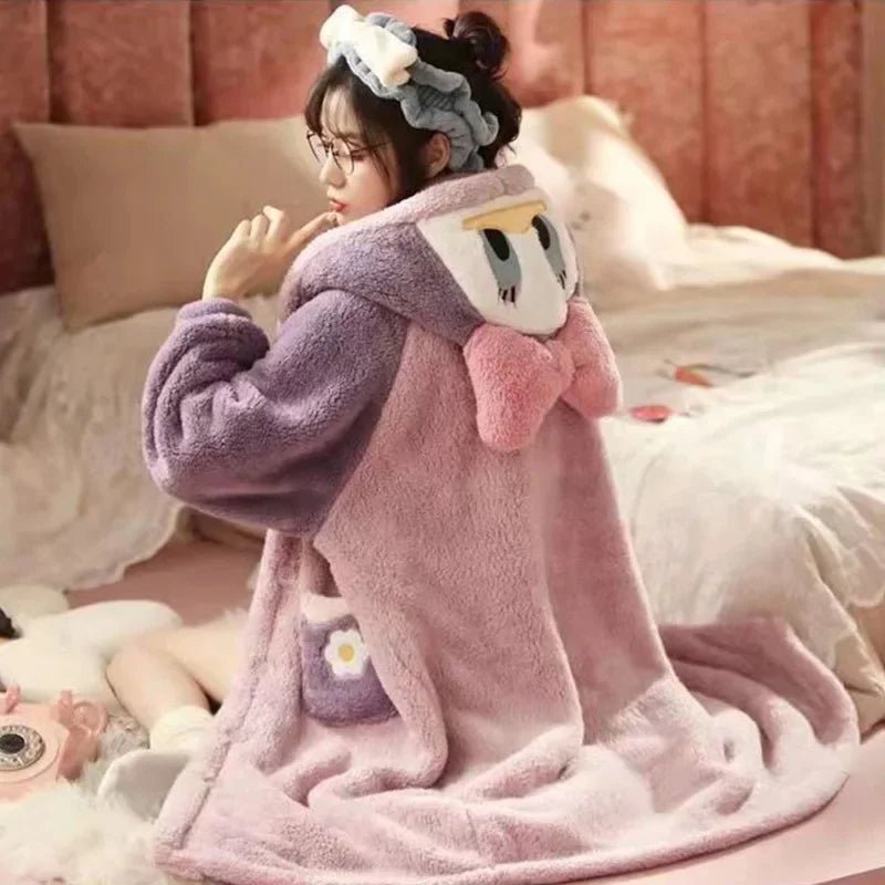 Daisy Coral Fleece Pajamas Robe - itzy bitsy