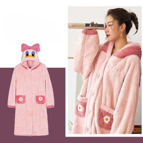 Daisy Coral Fleece Pajamas Robe - itzy bitsy