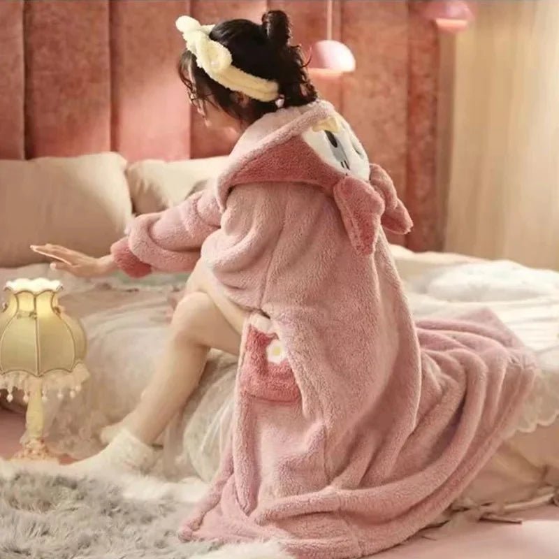 Daisy Coral Fleece Pajamas Robe - itzy bitsy