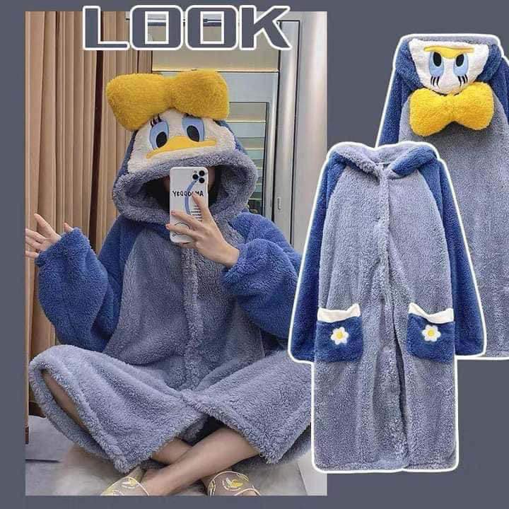 Daisy Coral Fleece Pajamas Robe - itzy bitsy