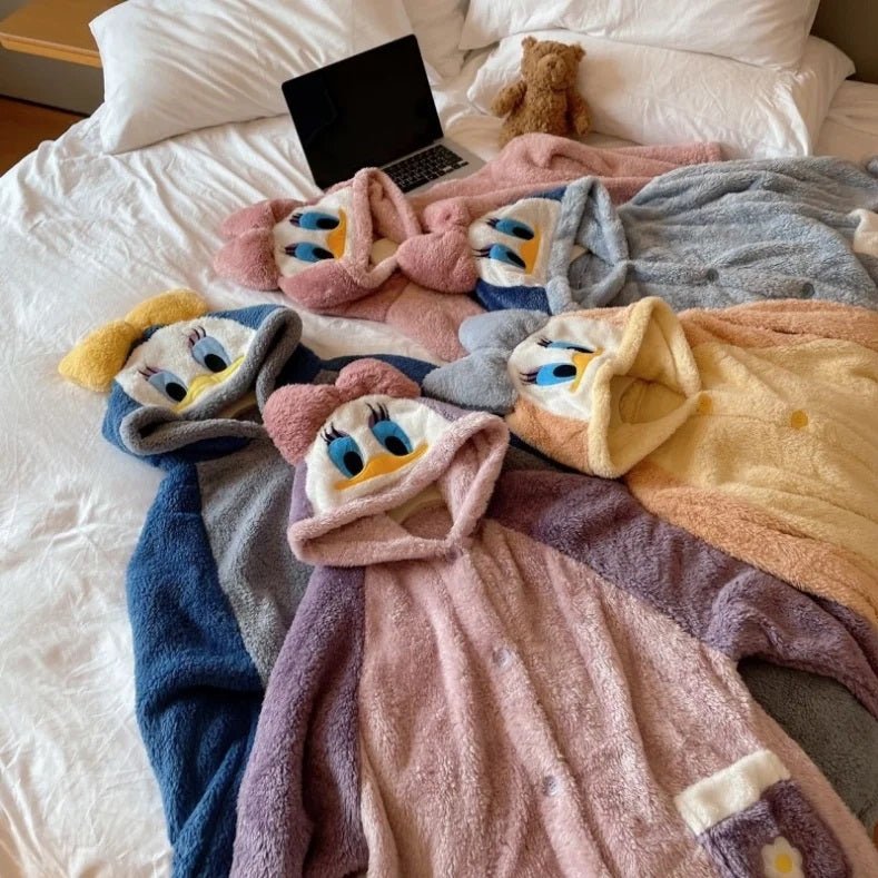 Daisy Coral Fleece Pajamas Robe - itzy bitsy