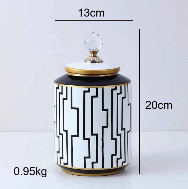 Ceramic Crystal Decorative Jar Home Decoration Storage Jar