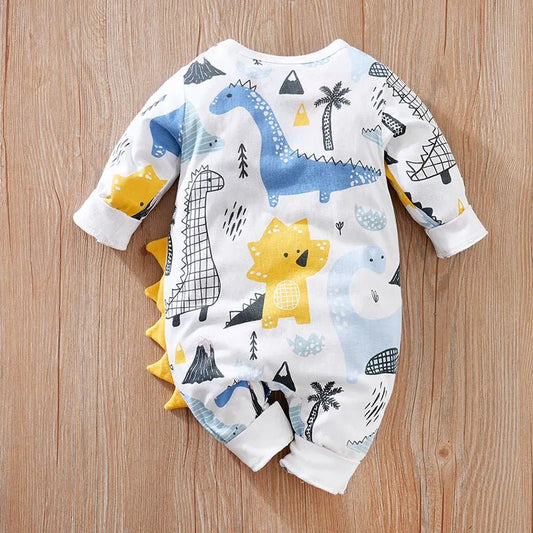 Dinosaur 3d Cotton Baby Jumpsuit - itzy bitsy