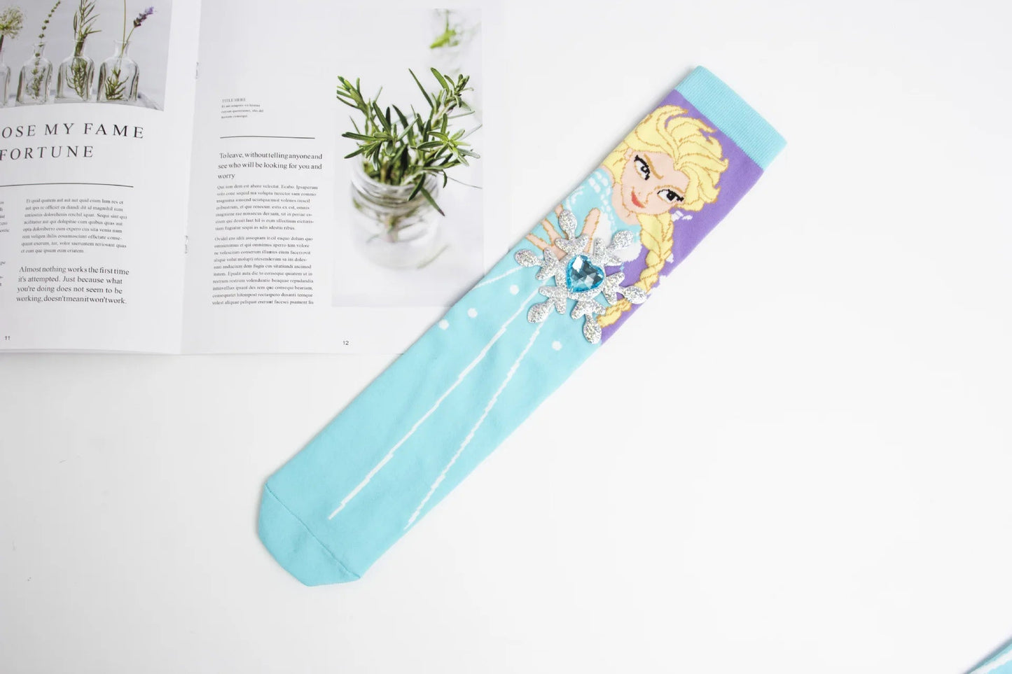 Disney Frozen Elsa Cartoon Socks - itzy bitsy
