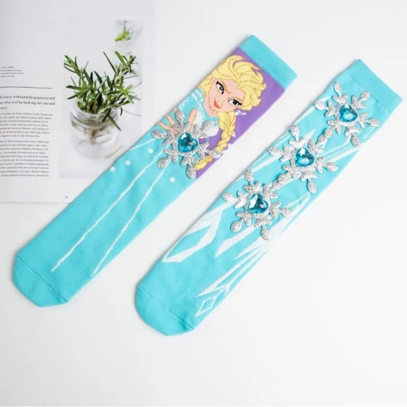 Disney Frozen Elsa Cartoon Socks - itzy bitsy