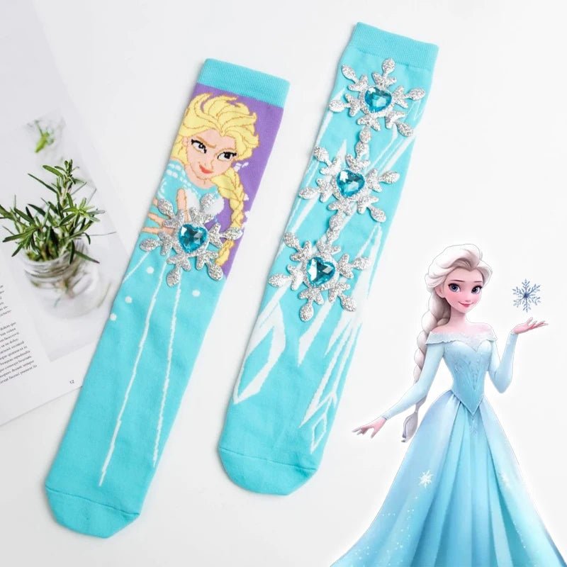 Disney Frozen Elsa Cartoon Socks - itzy bitsy