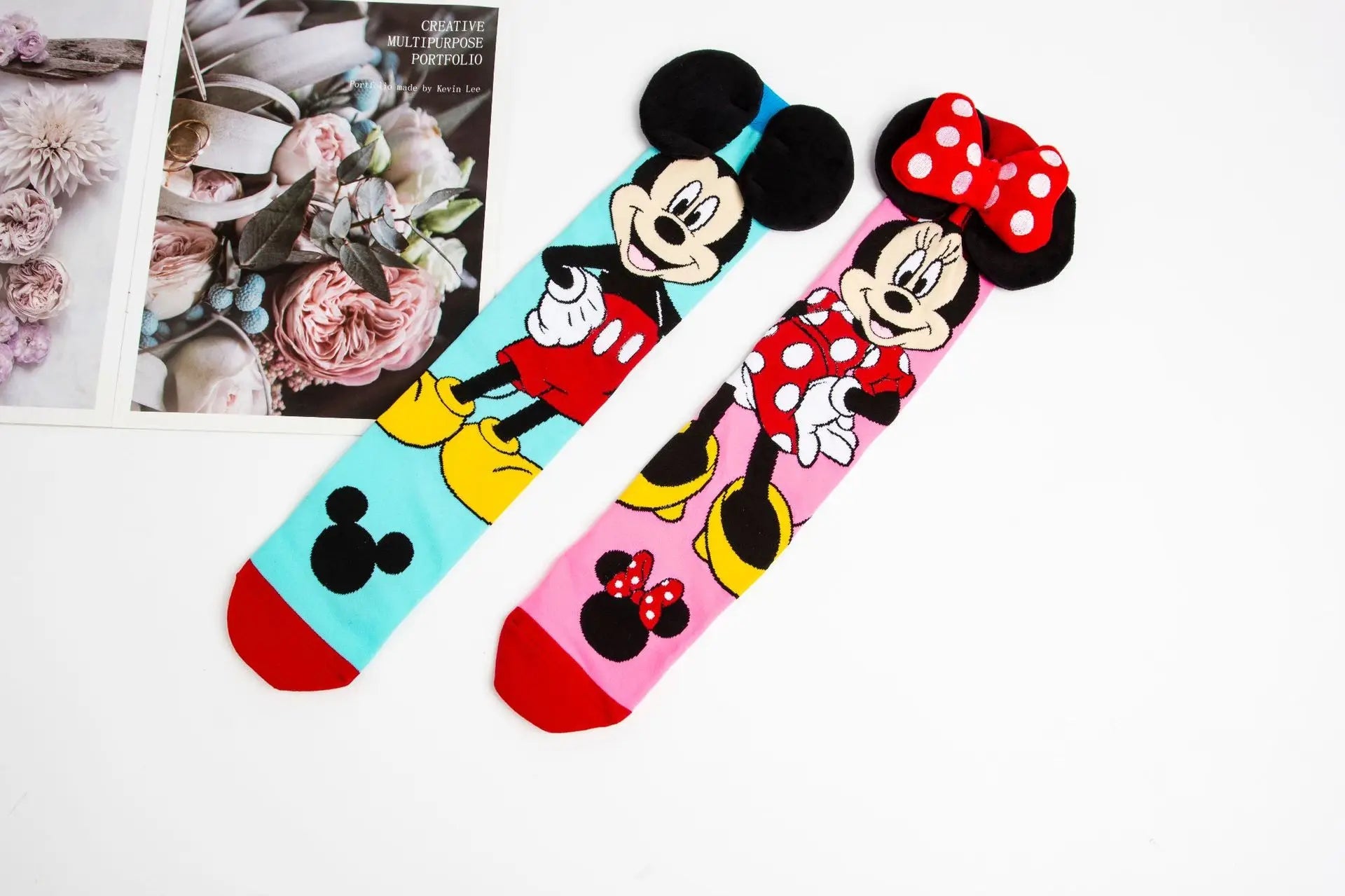 Disney Mickey Mouse & Minnie Mouse Knee Length Socks - itzy bitsy