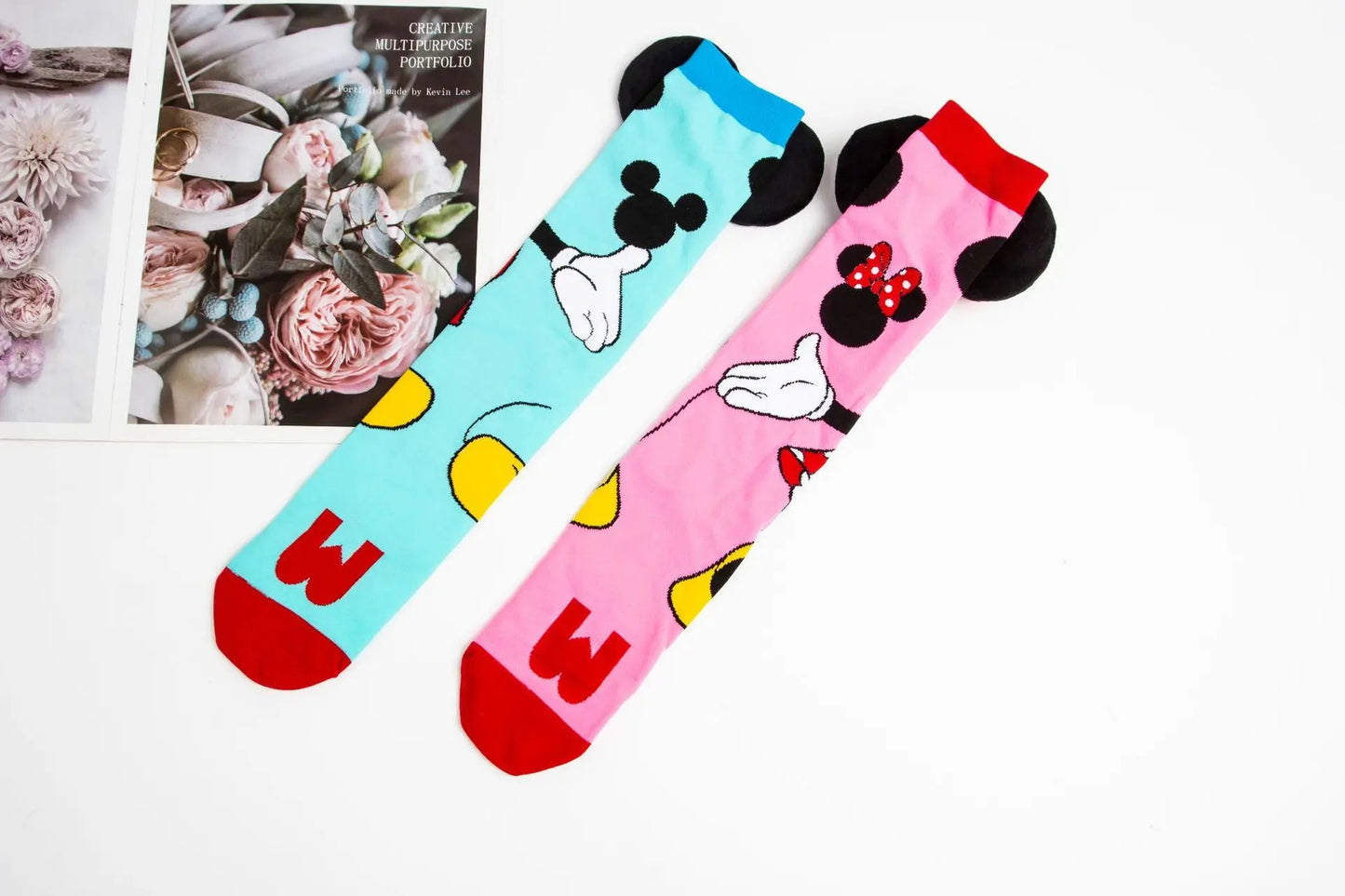 Disney Mickey Mouse & Minnie Mouse Knee Length Socks - itzy bitsy
