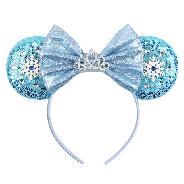 Disney Princesses Headband Bow Sequins Hair Accessories - itzy bitsy