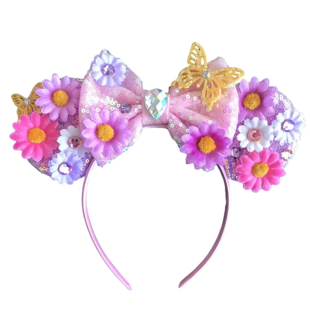 Disney Princesses Headband Bow Sequins Hair Accessories - itzy bitsy