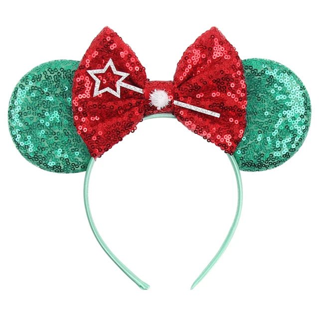 Disney Princesses Headband Bow Sequins Hair Accessories - itzy bitsy