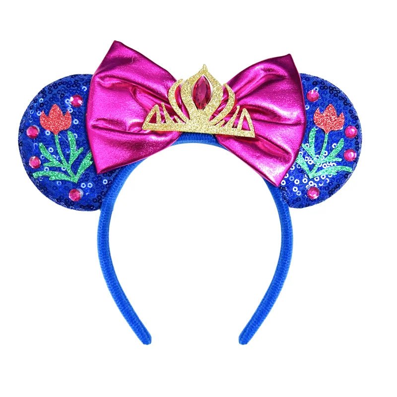 Disney Princesses Headband Bow Sequins Hair Accessories - itzy bitsy