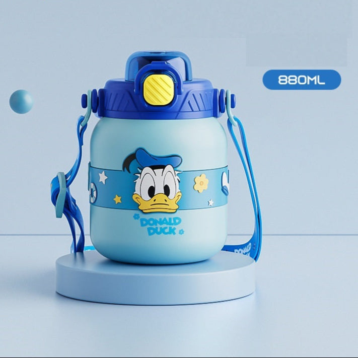 800ml Cute Cartoon 316 Stainless-Steel  Insulated Water Bottle