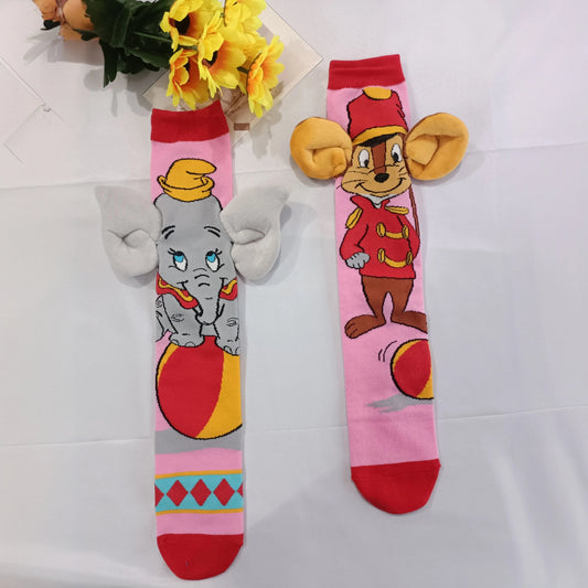 Dumbo & Timothy Cute Knee Length Socks - itzy bitsy