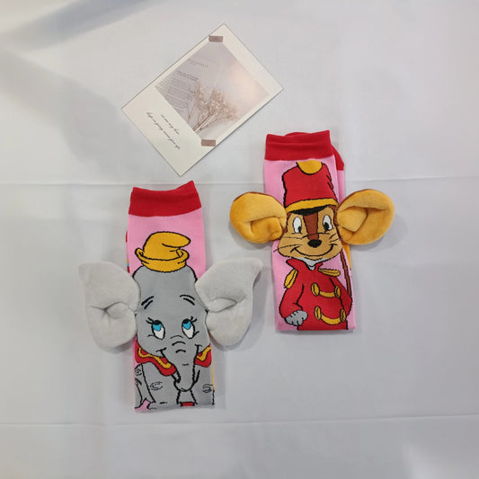 Dumbo & Timothy Cute Knee Length Socks - itzy bitsy