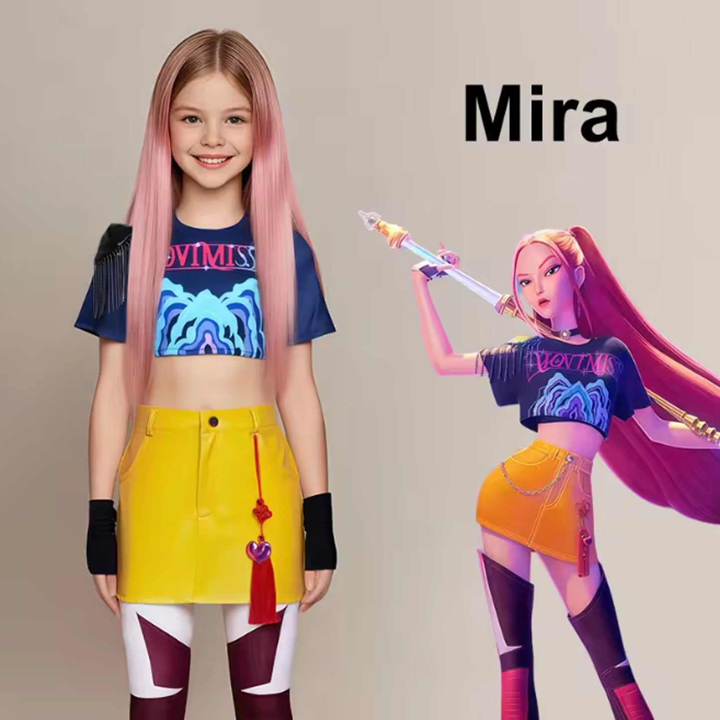 Girls Cosplay K-Pop Mira Complete Costume Outfit Set