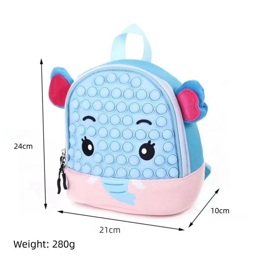 Cute Animal Pop It Fidget Silicone Kids Backpack