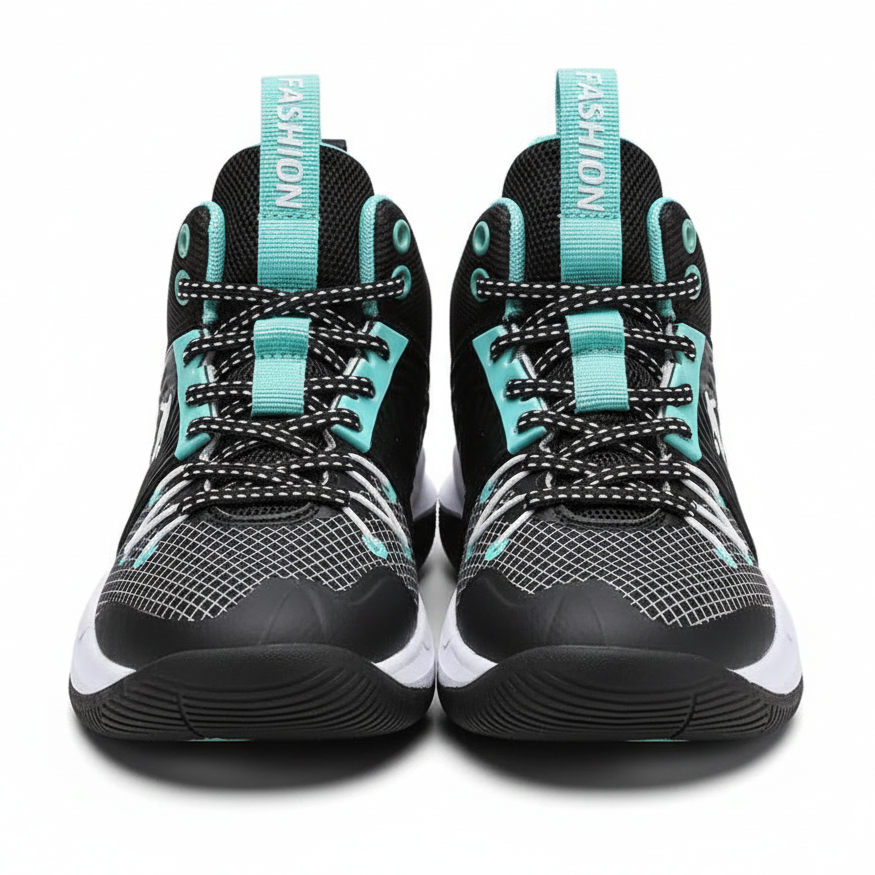 Children's Ocean Breeze High-Tops Basketball Shoes - Black