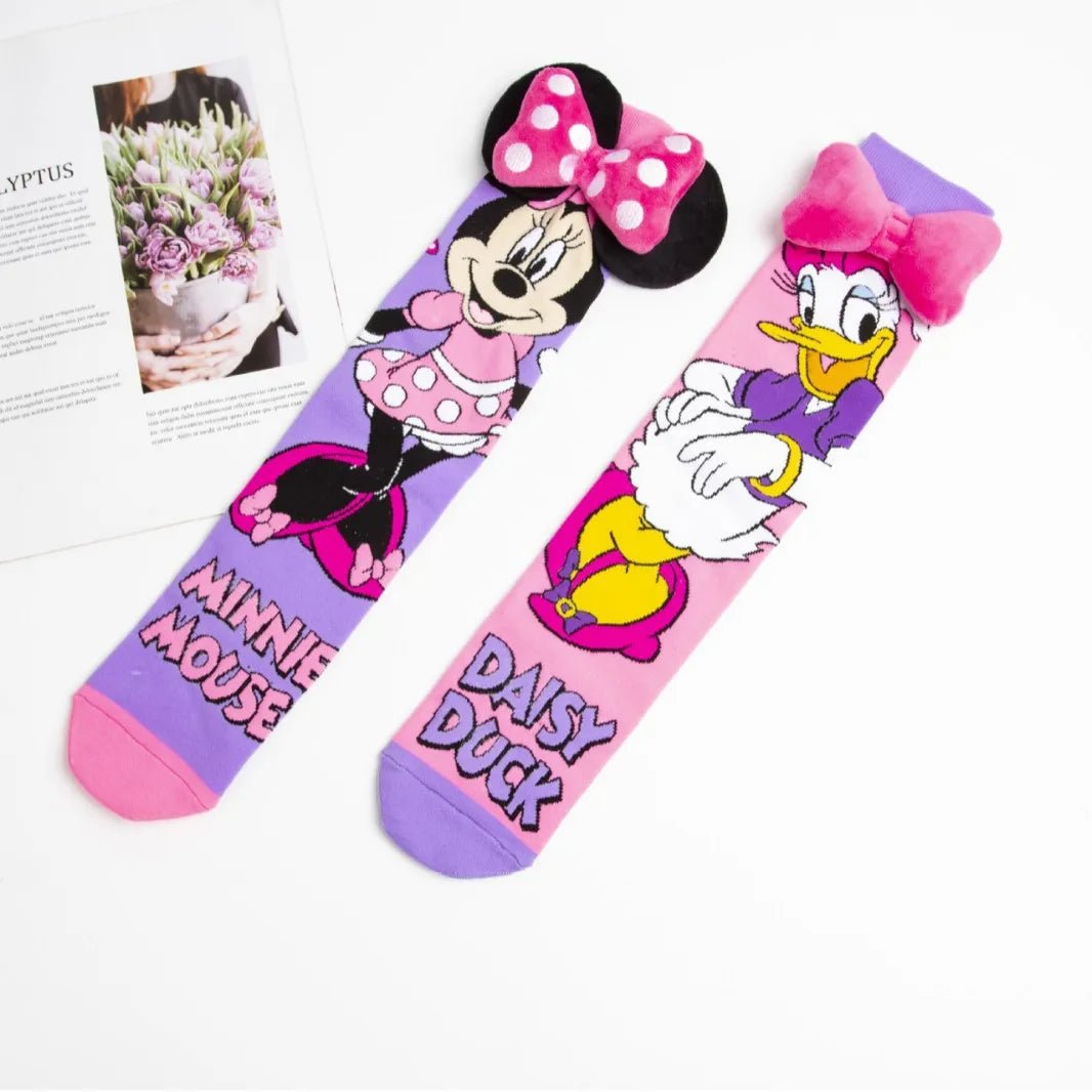 Fashionable Minnie & Daisy Long Socks - itzy bitsy