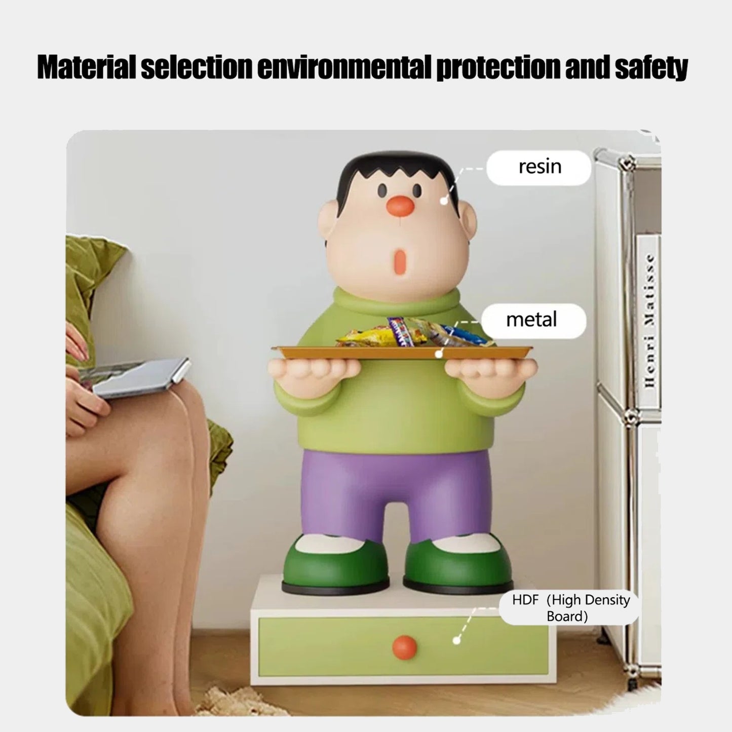 Decorative Takeshi Character Accent/Side Table