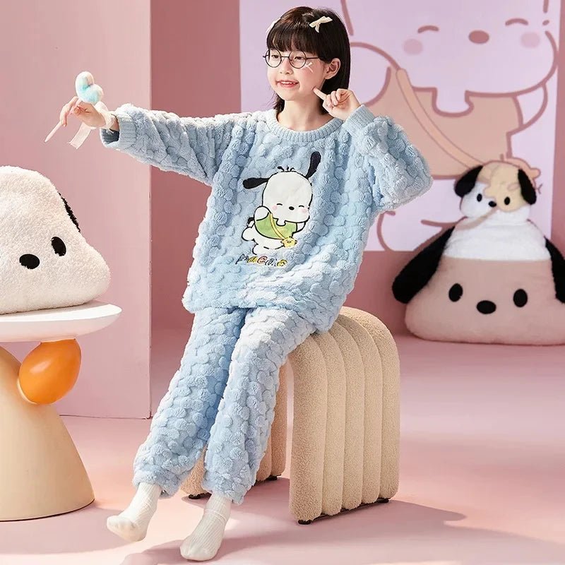 Flannel Coral Fleece Pajamas Set - itzy bitsy