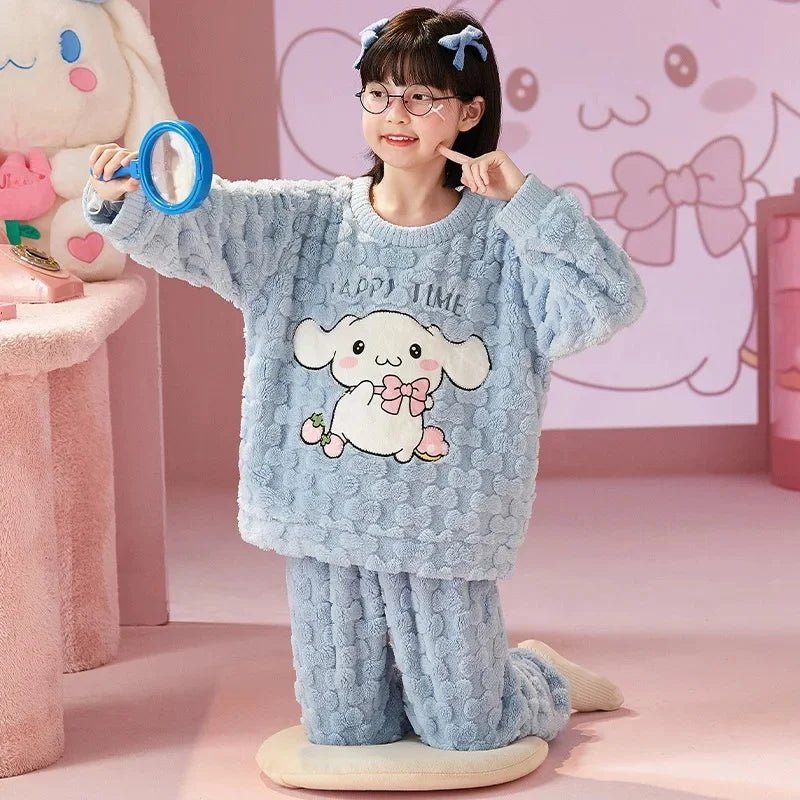 Flannel Coral Fleece Pajamas Set - itzy bitsy