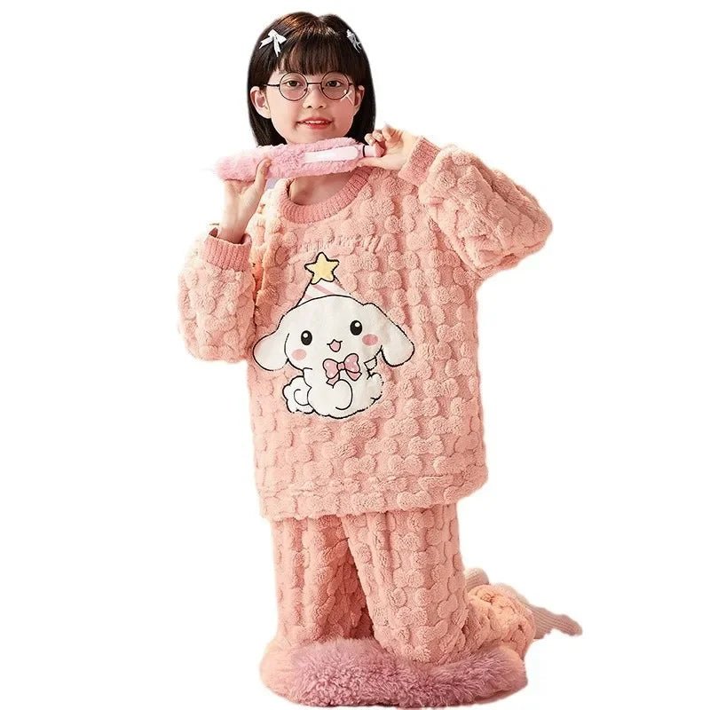 Flannel Coral Fleece Pajamas Set - itzy bitsy