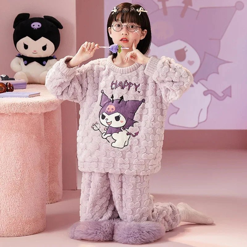 Flannel Coral Fleece Pajamas Set - itzy bitsy