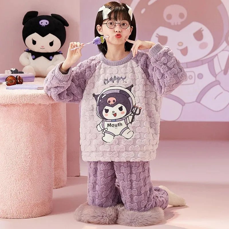 Flannel Coral Fleece Pajamas Set - itzy bitsy