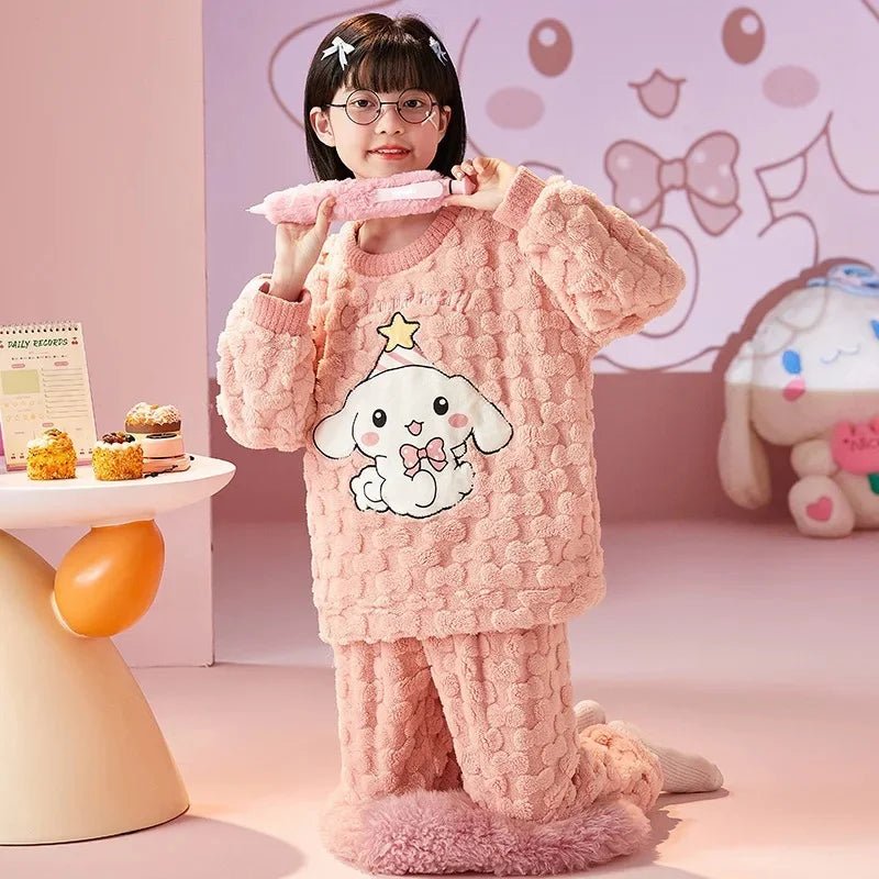 Flannel Coral Fleece Pajamas Set - itzy bitsy