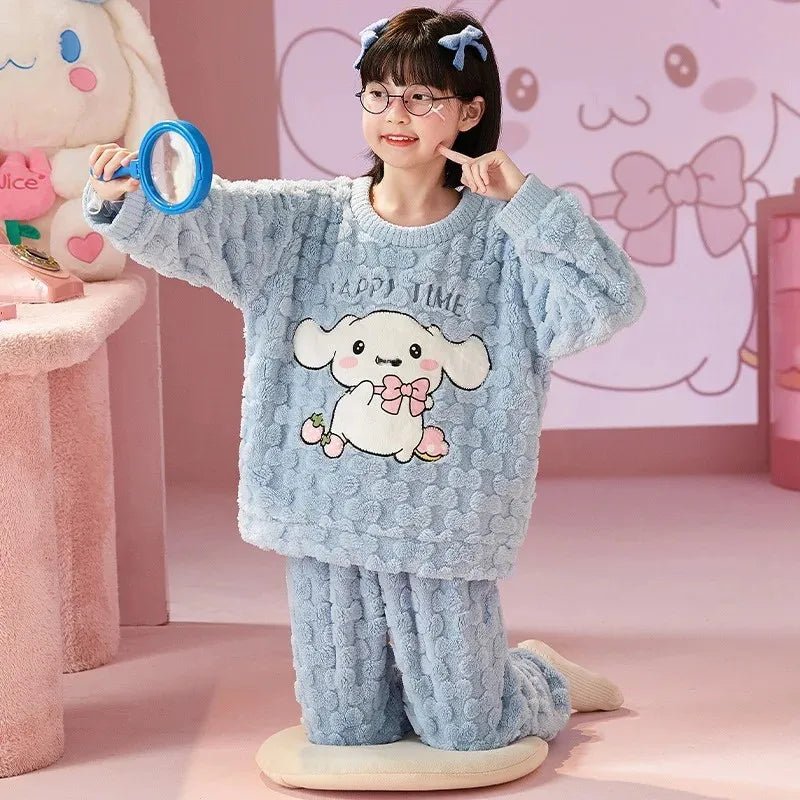 Flannel Coral Fleece Pajamas Set - itzy bitsy