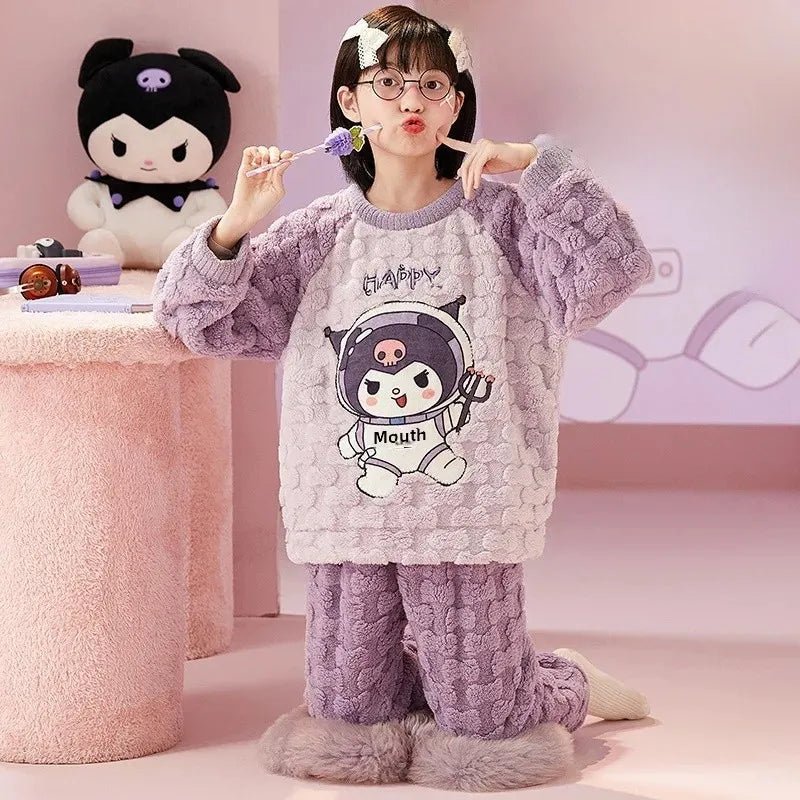 Flannel Coral Fleece Pajamas Set - itzy bitsy