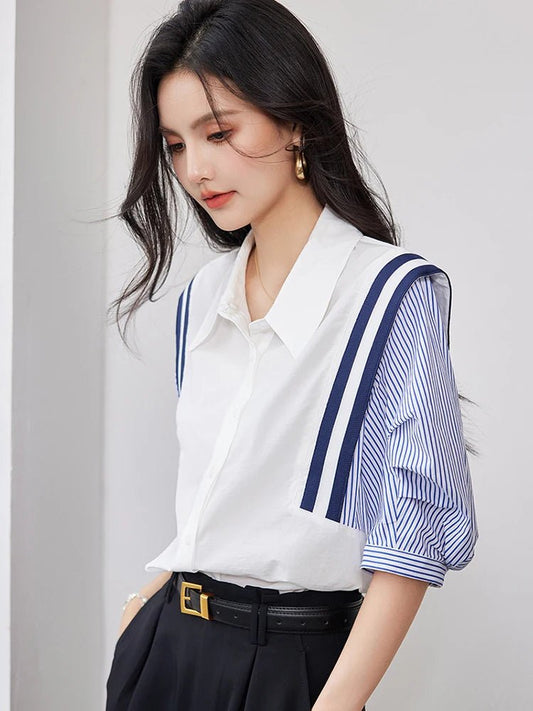 French Elegant Lady Temperament Slim Top Shirt - itzy bitsy