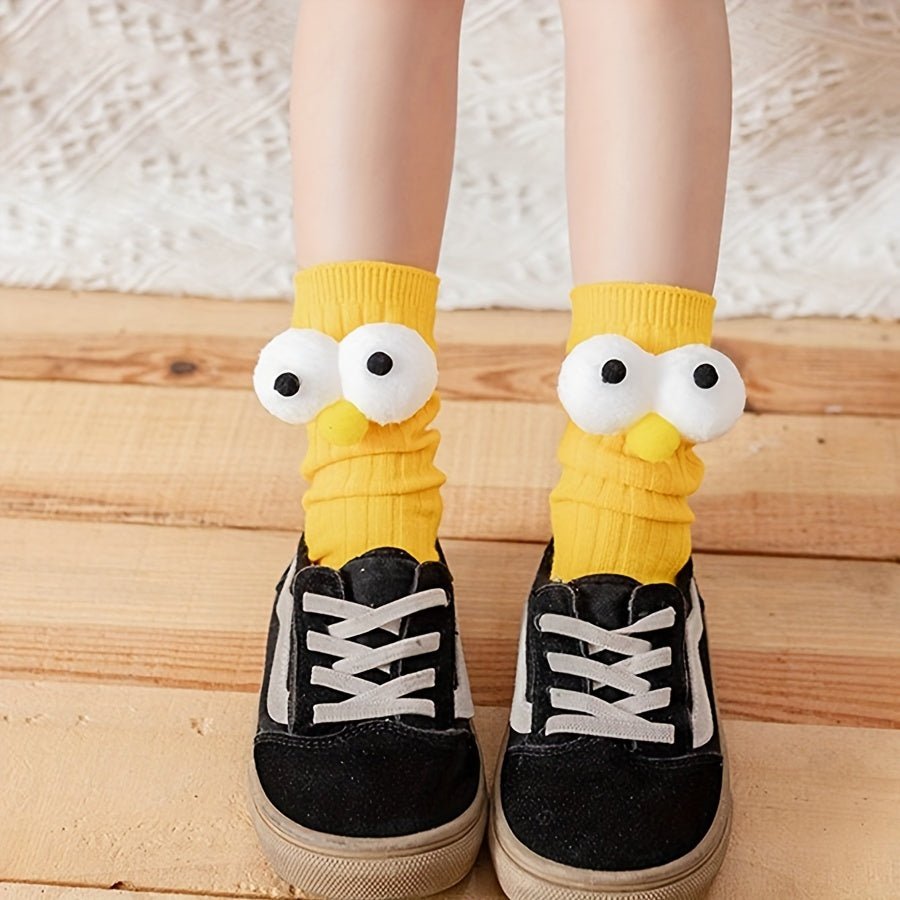 Funny Big Eyes Trendy Socks - itzy bitsy